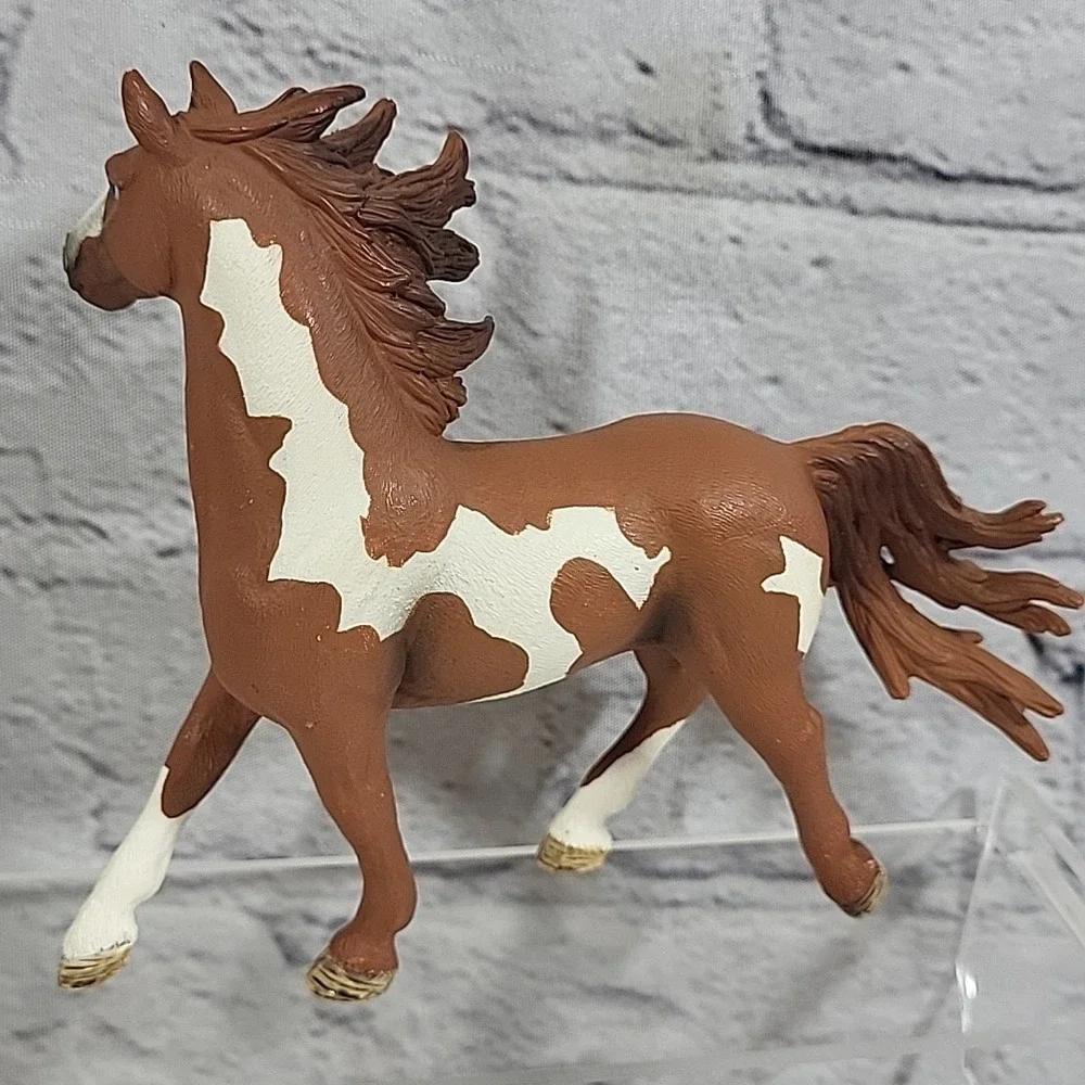 Schleich Horse Figures Lot Of 3 Pinto Stallion‎ Clydesdale Foal Riding Pony